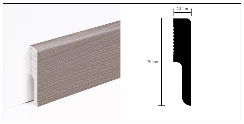 Плинтус из твердого ПВХ 60*12 мм