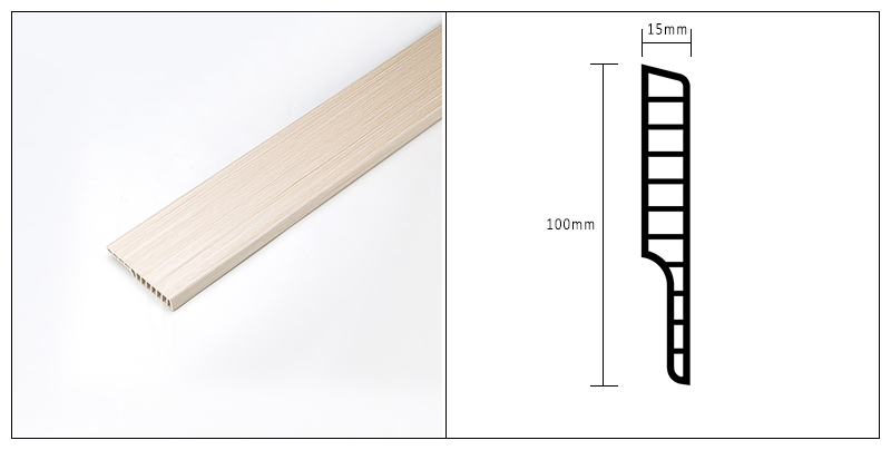 Плинтус из ПВХ 100*15 мм