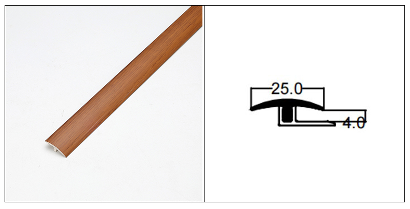 Переходные планки для пола SPC Т-образной формы 25*4 мм