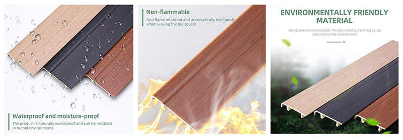 Плинтус с зажимом из ПВХ 76*14 мм