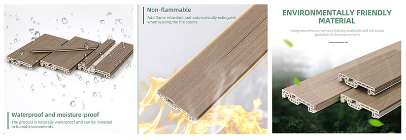 Плинтус для скрытых гвоздей WPC 60*12 мм