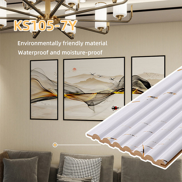 105,5*8,5 мм Золотисто-белая мраморная отделка Твердая полукруглая стеновая панель