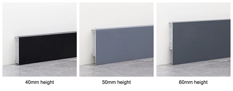 Плинтус из алюминиевого сплава 60*11 мм