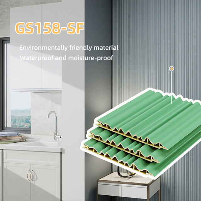 Стеновая панель WPC в форме волны внутренней дуги 158*12 мм