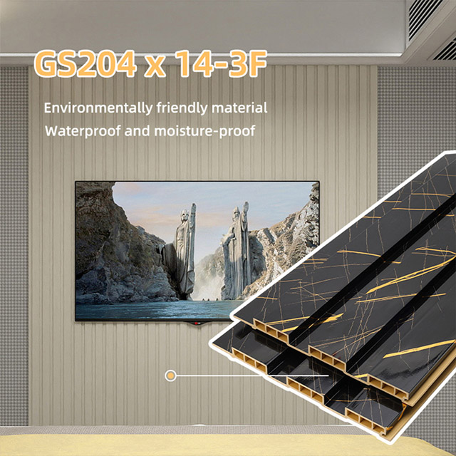 204*17 мм ПВХ полые рифленые стеновые панели