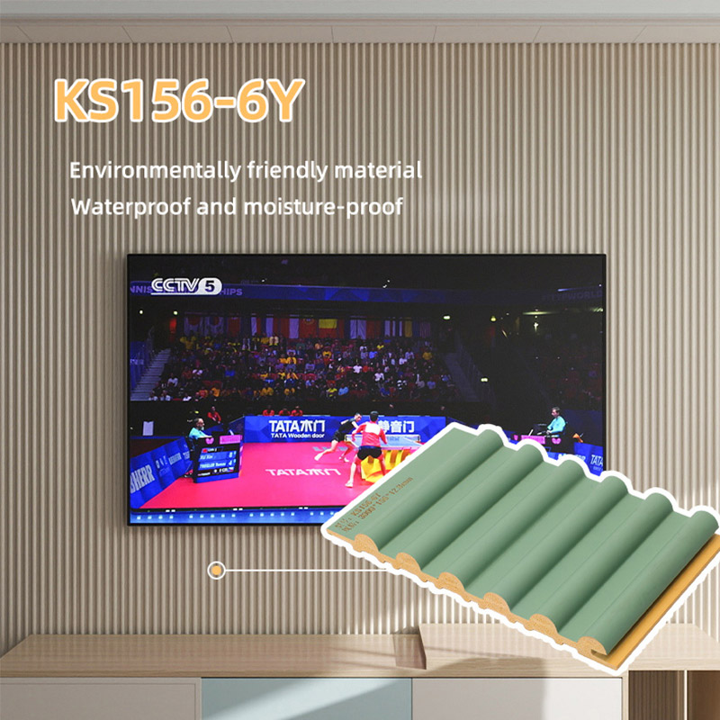 156*12,8 мм внешняя полукруглая сплошная стеновая панель из ПВХ