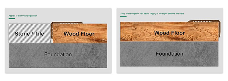 30*20 мм L-образные кромочные полосы для пола из массива дерева