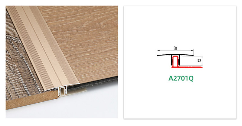 Привинчиваемый алюминиевый переходной профиль для пола