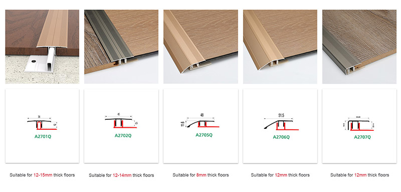 Металлические переходные планки для пола